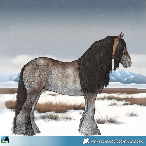 Horse Color:Sable Champagne Ice Onyx Rabicano