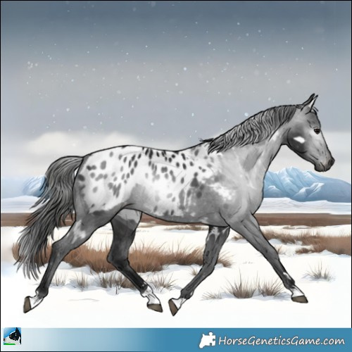 Horse Color:Gray White Spotted Brown Appaloosa Rabicano 