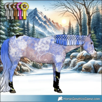 Horse Color:Watercolor Bay Ice Splash Tobiano 