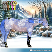 Horse Color:Watercolor Bay Ice Splash Tobiano 