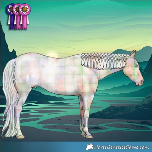 Horse Color:Nacre Plaid  Silver Perlino 