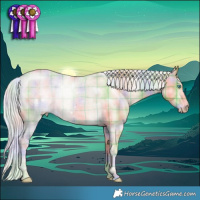Horse Color:Nacre Plaid Silver Perlino