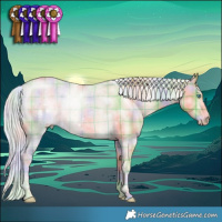Horse Color:Nacre Plaid Silver Perlino
