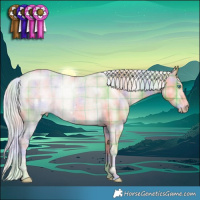 Horse Color:Nacre Plaid  Silver Perlino 