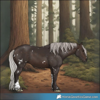 Horse Color:White Spotted Silver Brown Tobiano 