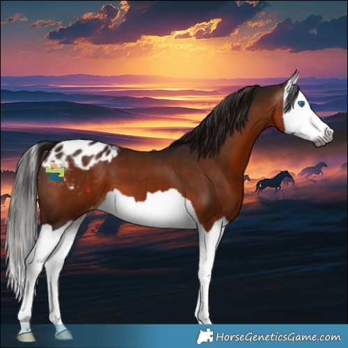 Horse Color:Gray Bay Splash Appaloosa