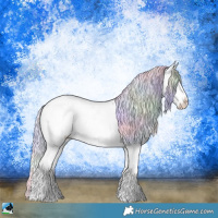 Horse Color:Nacre Silver Brown Chinchilla Ice Sabino 