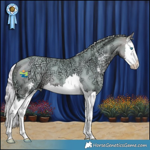 Horse Color:Watercolor Silver Buckskin Ice Pearl Sabino Splash 
