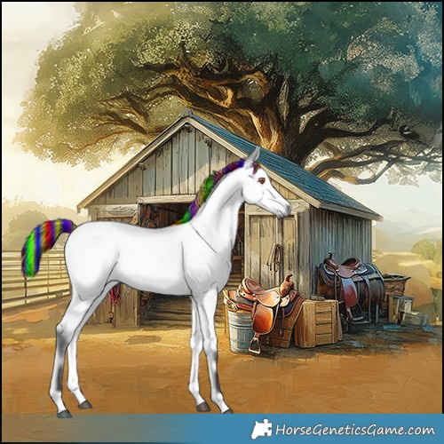 Horse Color:Platinum Painted Bay Chinchilla Onyx 