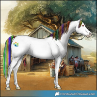 Horse Color:Platinum Painted Bay Chinchilla Onyx Splash 