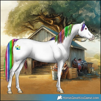 Horse Color:Platinum Painted Chestnut Chinchilla Splash