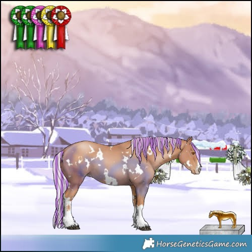 Horse Color:Painted White Spotted Silver Black Pearl 