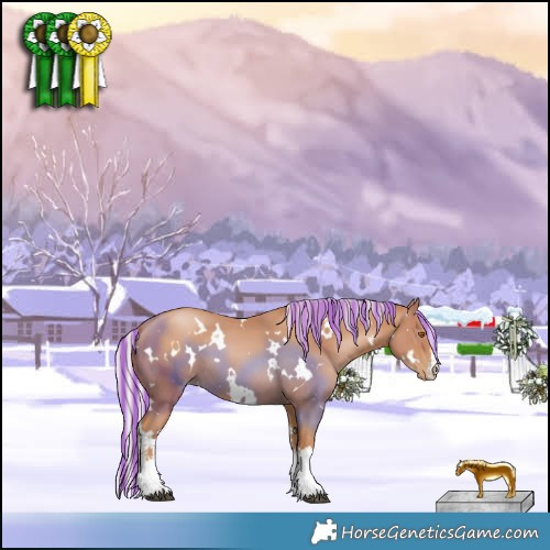 Horse Color:Painted White Spotted Silver Black Pearl 