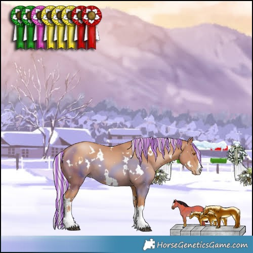 Horse Color:Painted White Spotted Silver Black Pearl 