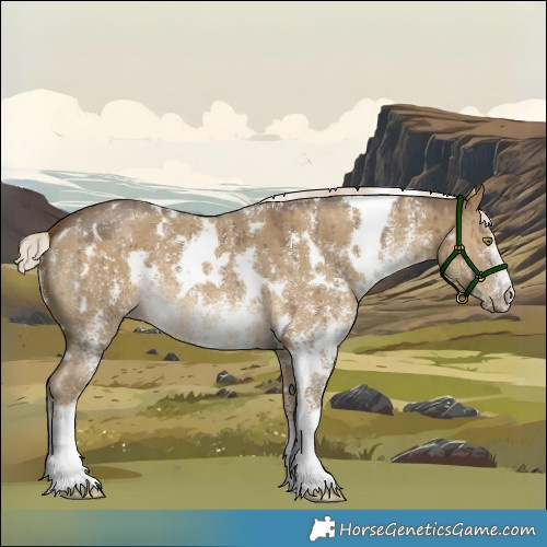 Horse Color:White Spotted Chocolate Palomino Dun Mushroom Sabino Brindle