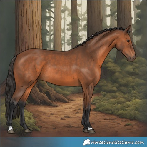 Horse Color:Bay Rabicano 