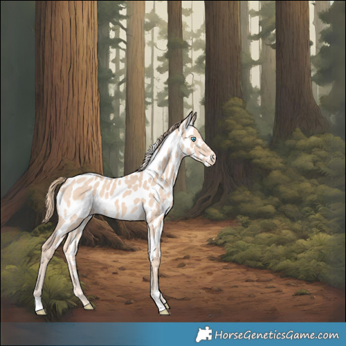 Horse Color:Perlino Near Leopard 