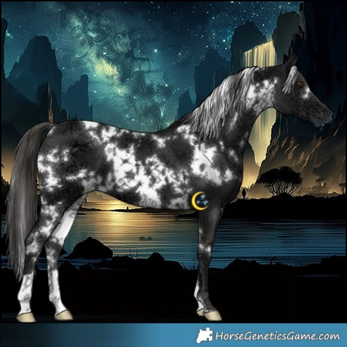 Horse Color:White Spotted Liver Chestnut Ice