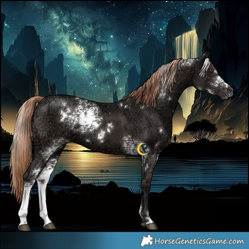Horse Color:White Spotted Liver Chestnut Ice 