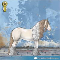 Horse Color:Perlino Dun Tobiano