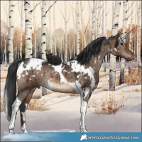 Horse Color:White Spotted Brown Dun Tobiano Brindle 