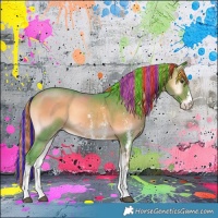 Horse Color:Painted Watercolor Liver Red Onyx Sabino 