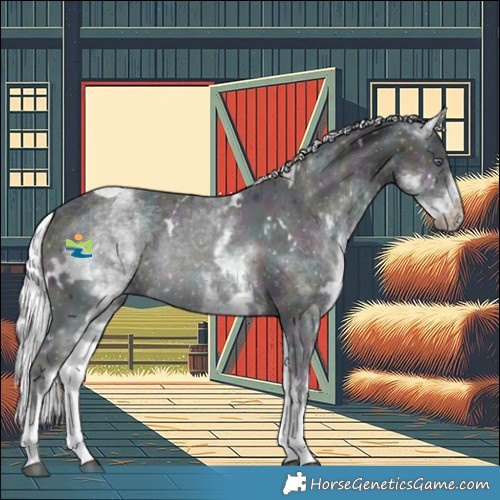 Horse Color:White Spotted Midnight Palomino Chinchilla Ice Dun Rabicano 