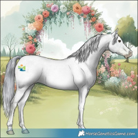 Horse Color:Watercolor White Spotted Liver Red Roan Splash 