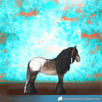 Horse Color:Brown Dun Snowcap Brindle 