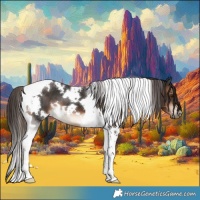 Horse Color:White Spotted Liver Chestnut Tobiano 