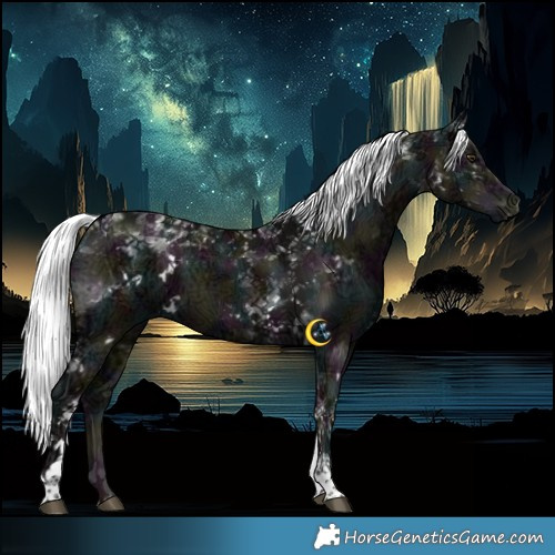 Horse Color:Platinum White Spotted Midnight Liver Red Dun Ice Mushroom Tobiano Brindle 