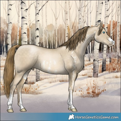 Horse Color:Buckskin Pearl Dun Sabino 