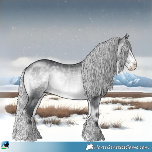 Horse Color:Silver Brown Chinchilla Onyx Sabino Rabicano 