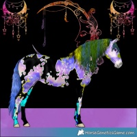 Horse Color:Watercolor White Spotted Liver Red Onyx Ice