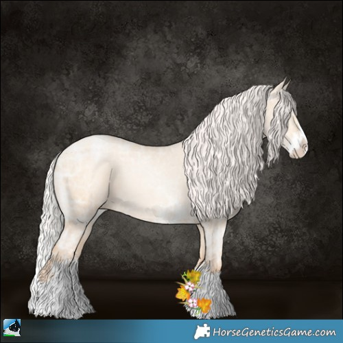 Horse Color:Silver Amber Champagne Ice Pearl Dun Sabino Splash