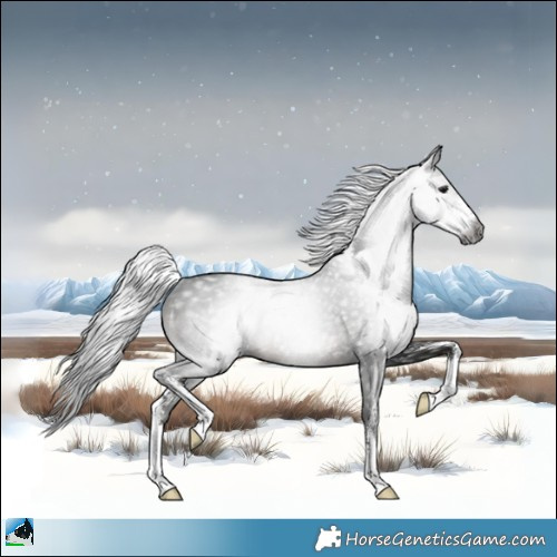 Horse Color:Gray Black Sabino Rabicano