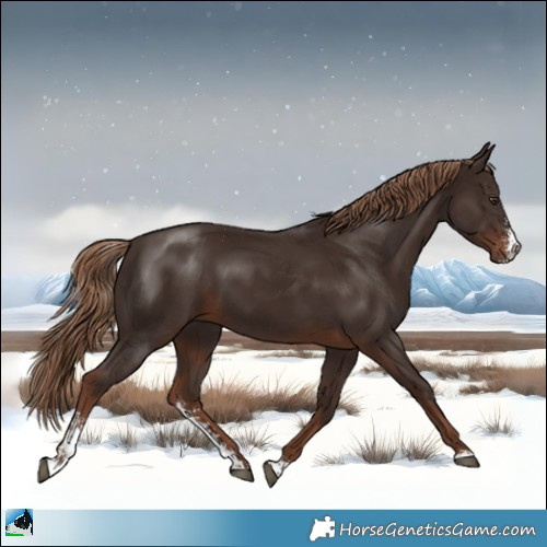 Horse Color:Liver Chestnut Sabino Rabicano