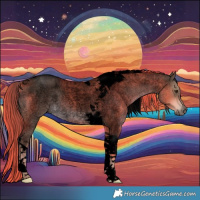 Horse Color:Void Liver Red Dun Roan Tobiano 