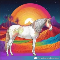 Horse Color:Watercolor Chocolate Palomino Onyx Tobiano 