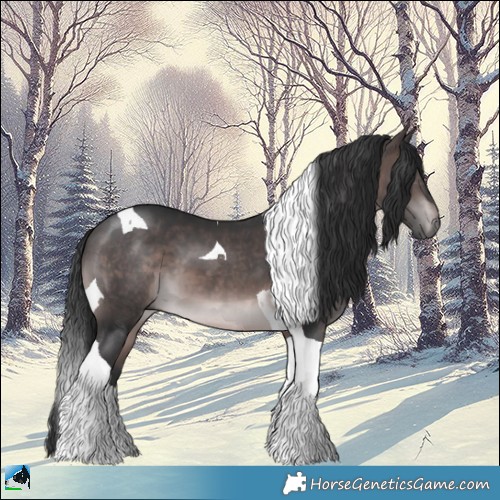 Horse Color:Platinum Brown Tobiano
