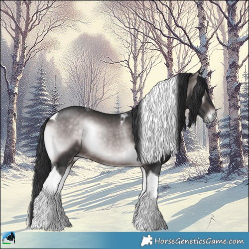 Horse Color:Platinum Brown Onyx Tobiano