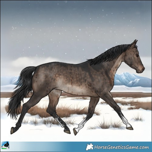 Horse Color:Brown Dun Mushroom Sabino Brindle 