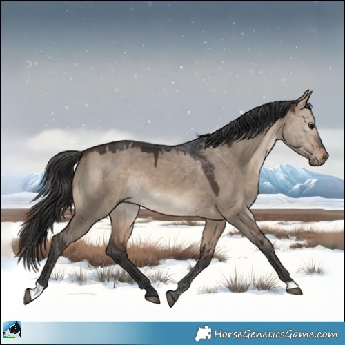 Horse Color:Brown Dun Rabicano 
