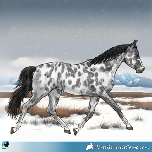 Horse Color:Gray Black Ice Appaloosa Rabicano