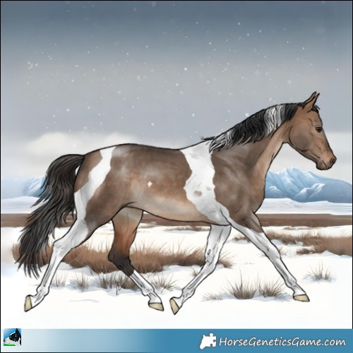 Horse Color:Bay Dun Tobiano