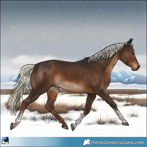 Horse Color:Gray Liver Chestnut Mushroom Tobiano
