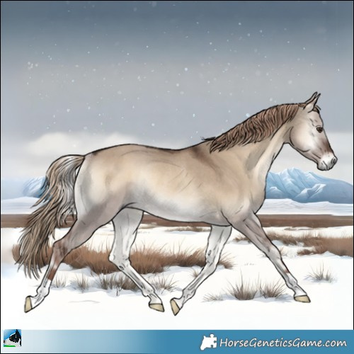 Horse Color:Liver Red Dun Onyx Rabicano