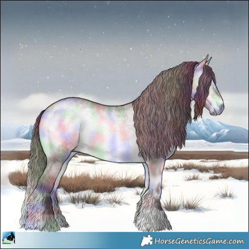 Horse Color:Nacre Chocolate Brown Chinchilla Onyx Rabicano 