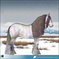 Horse Color:Nacre Chocolate Brown Chinchilla Onyx Rabicano 