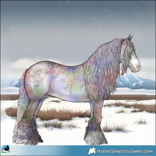 Horse Color:Nacre Chocolate Silver Brown Chinchilla Sabino